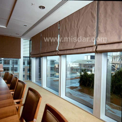 Electric roman shades